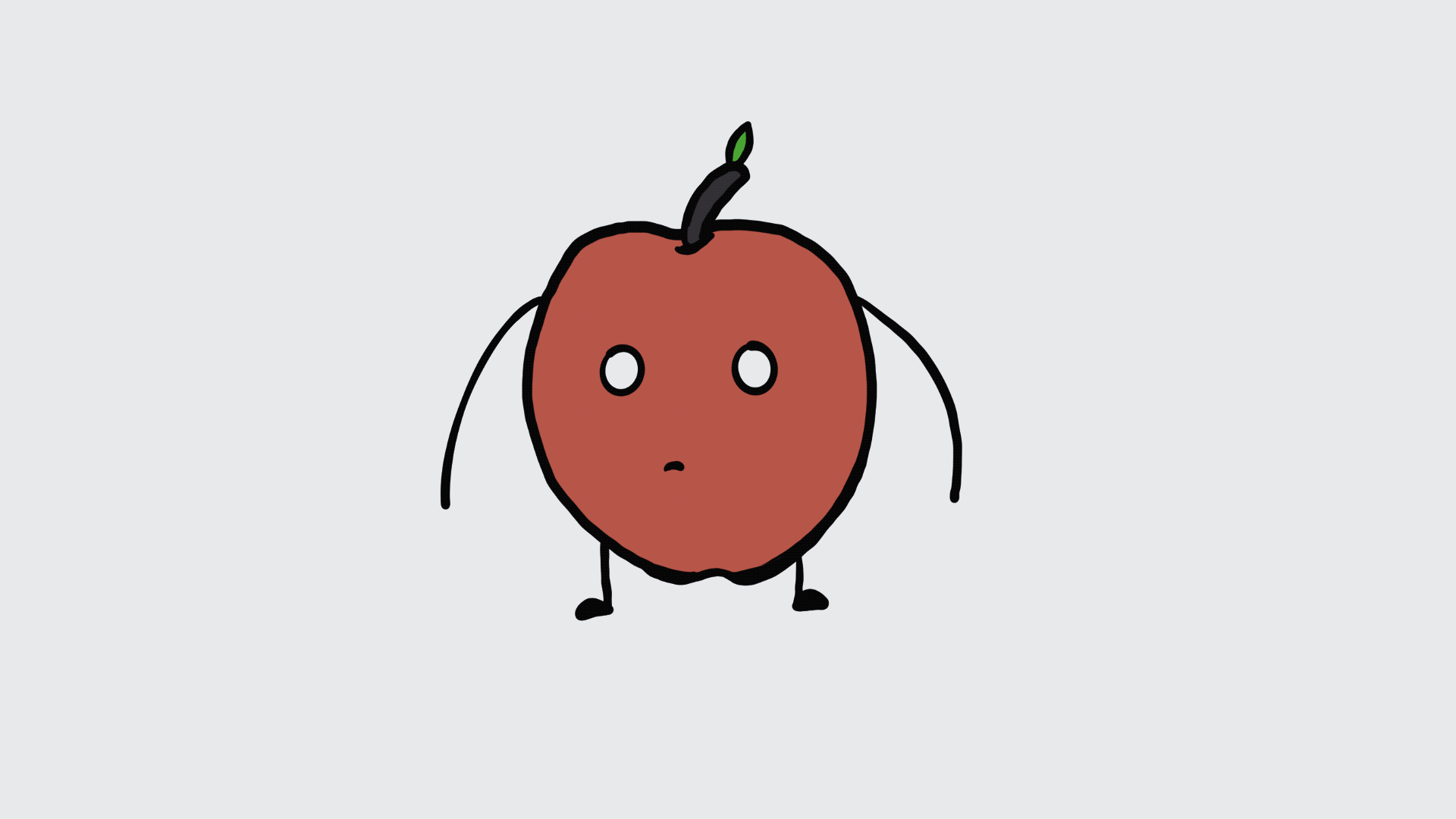 animated gif of cartoon apple turning into a moldy zombie apple