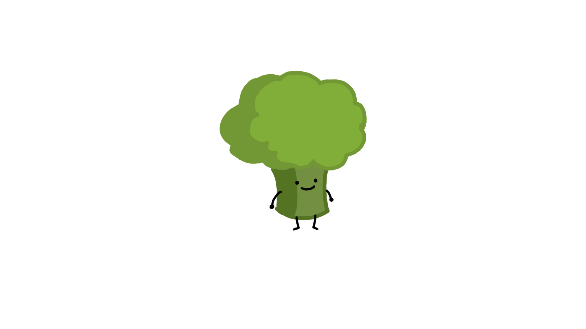Cartoon drawing of a piece of broccoli