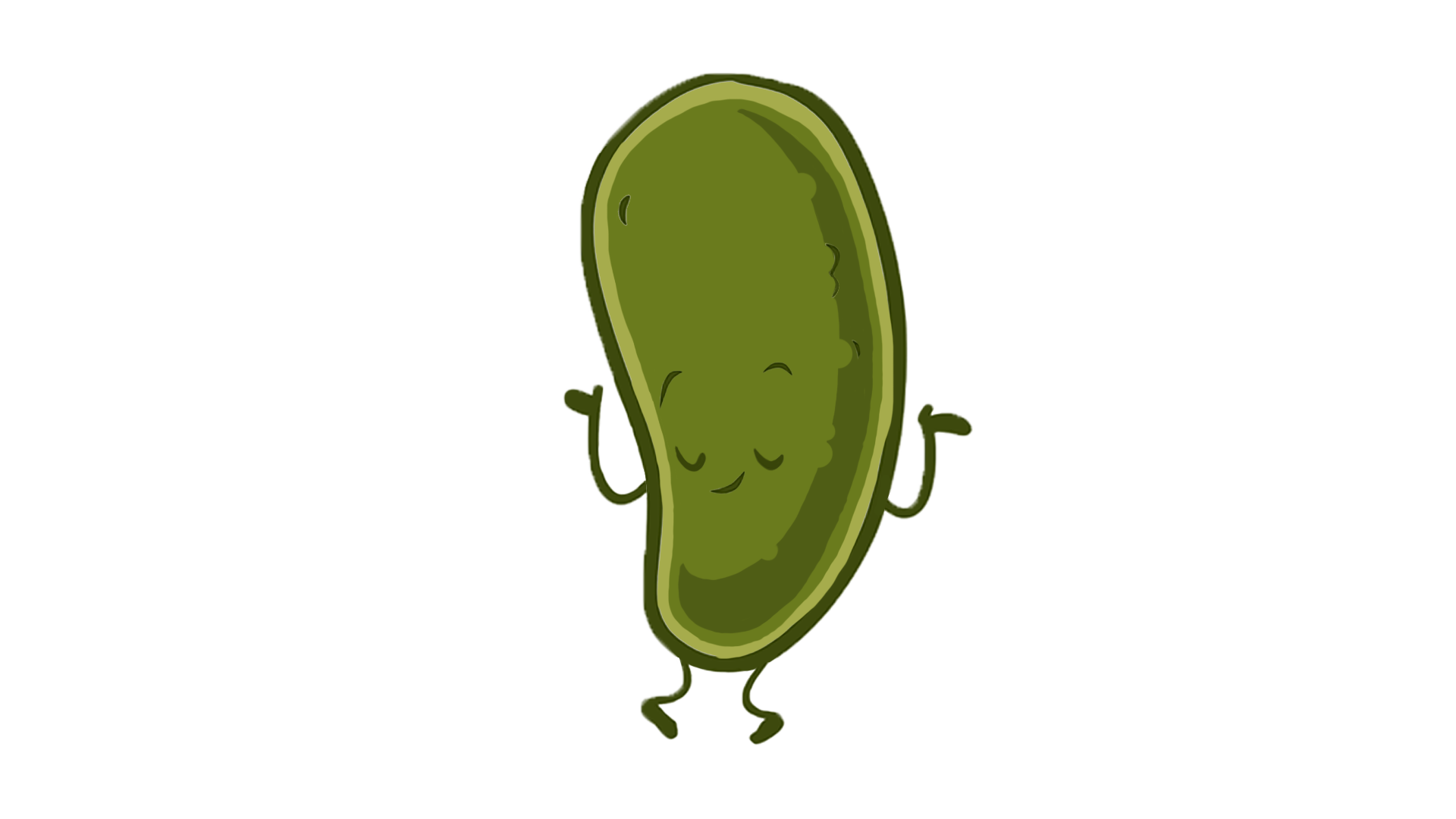 pickle character shrugging