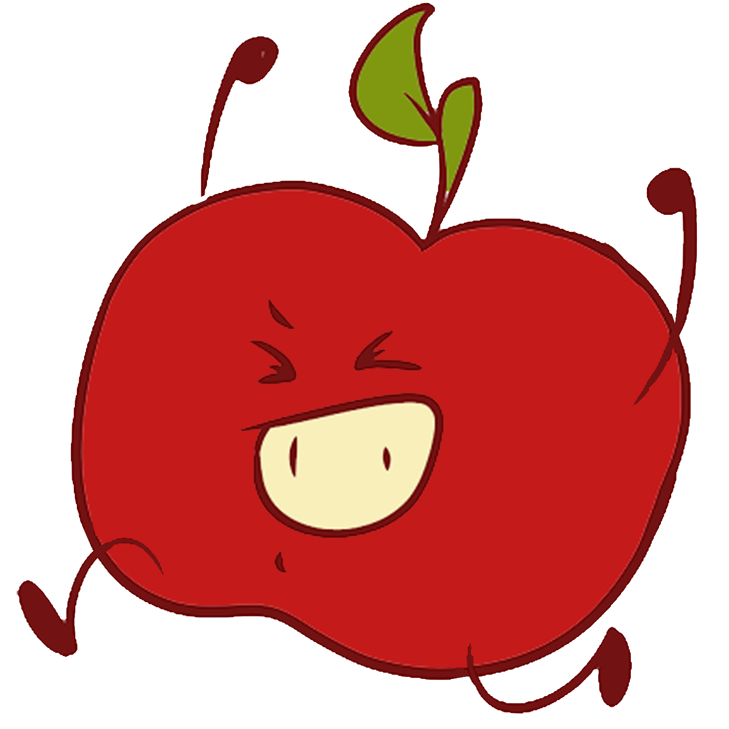 Apple character running